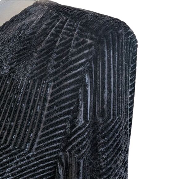 & other stories Black burnout silk velvet blouse size 8 devore - Picture 5 of 8